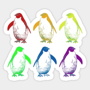 Colorful penguin pattern Sticker